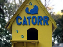 домик-кормушка для котов