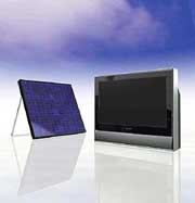Источником питания для первого в мире экологичного телевизора с 26-дюймовым жидкокристаллическим экраном служит солнечная батарея