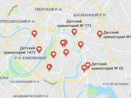 На картах Москвы в Google детские сады превратились в крематории