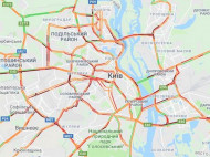 Киев сковали огромные пробки: опубликована карта