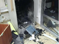 Взорванный банкомат в Харькове
