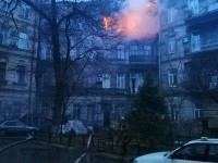 Пожар в четырехэтажном жилом доме Одессы 