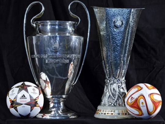 Трофеи Лиги чемпионов и Лиги Европы