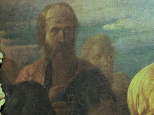 Фрагмент картины «Проповедь апостола Андрея», на которой изображен Тарас Шевченко