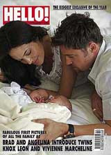 Анджелина джоли и брэд питт продали права на эксклюзивную публикацию первых фотографий своих новорожденных близнецов за 14 миллионов долларов