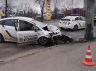 Киевские патрульные угодили в новое ДТП: есть пострадавшая (фото)