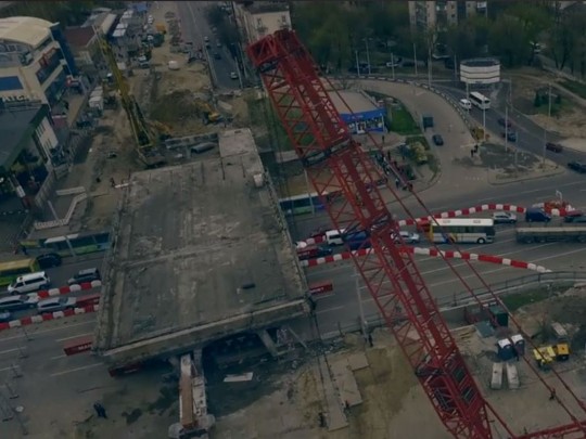 Демонтаж моста на Шулявке