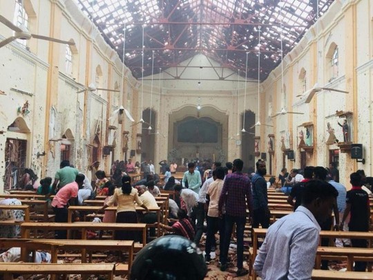 Одна из церквей после взрыва