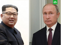 Ким Чен Ын и Путин (фото НТВ)