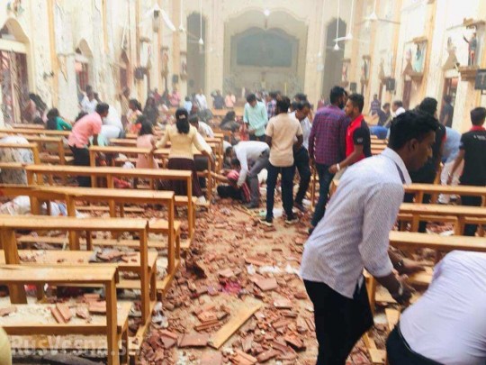 Католическая церковь в Шри-Ланке после взрыва
