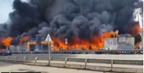 Пожар на рынке под Пятигорском