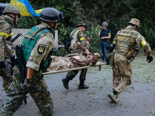 Украинские бойцы под Иловайском