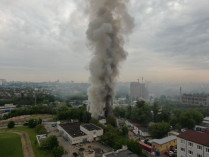 Пожар на Васильковской в Киеве