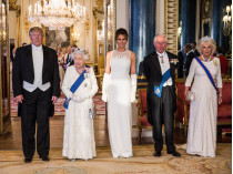 Королева, принц Чарльз и Камилла, Дональд и Мелания Трамп