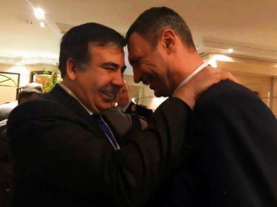 Саакашвили и Кличко