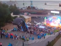 Падение конструкции на концерте в Одессе