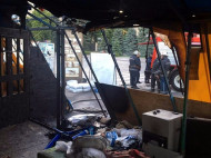 Вероятного поджигателя волонтерской палатки в Харькове нашли, но полиция его не задержала