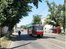 Обрыв контакта трамвайной линии на Подоле