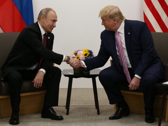 Владимир Путин и Дональд Трамп в Осаке