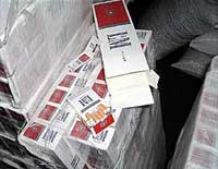 Под мешками с 20 тоннами тыквенных семечек, вывозившихся в германию, киевские таможенники обнаружили более 28 тысяч(! ) пачек сигарет