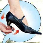 Специально для вечно спешащих деловых женщин американский доктор создал туфли со складывающимися&#133; Каблуками