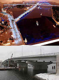 Новый мост через гавань, открытый в киеве, сократил путь водителям с подола на оболонь почти на пять километров