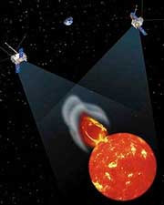 К солнцу отправились два американских искусственных спутника, благодаря которым специалисты будут заранее узнавать о приближении магнитных бурь
