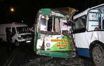В лобовом столкновении переполненных троллейбусов в центре житомира пострадали около десятка пассажиров