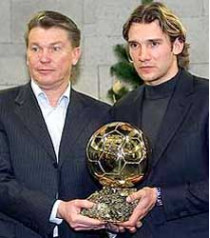Лучший футболист европы прошлого года андрей шевченко включен в список 50 претендентов на завоевание «золотого мяча»