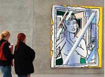В австрийском музее женщина порезала ножом картину американского художника роя лихтенстайна