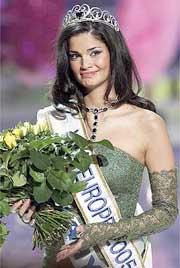 Титул «мисс европа-2005» достался 22-летней представительнице германии иранского происхождения