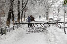 Снігопад паралізував Київ
