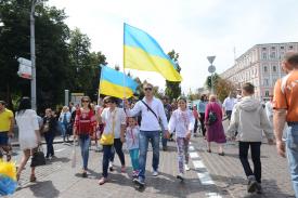 День Независимости Украины. Люди, флаги, вышиванки
