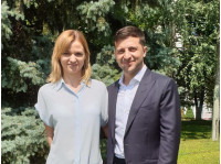 Анна Пуртова с Владимиром Зеленским