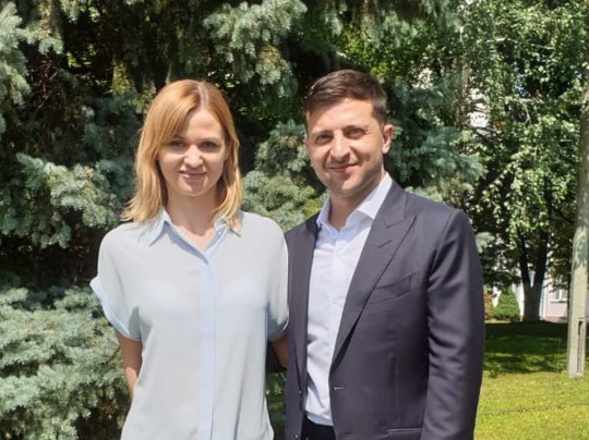 Анна Пуртова с Владимиром Зеленским