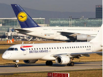 Самолеты British Airways и Lufthansa
