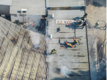 Пожар на рынке возле метро «Дарница»