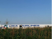 Самолет «Уральских авиалиний» в кукурузе