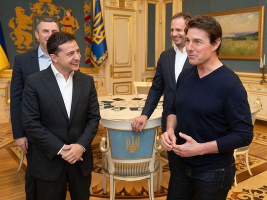 Том Круз на встрече с Владимиром Зеленским