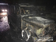 Под Ровно сожгли авто депутата: фото с места происшествия