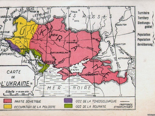 Старинная карта Украины