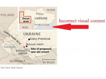 Карта Украины без Крыма в статье New York Times