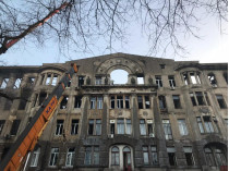 сгоревший в Одессе колледж