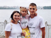 Дмитрий Пидручный с женой и дочерью 