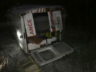 Под Краматорском перевернулось авто «скорой помощи»: фото с места аварии