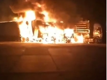  Под Одессой сгорел грузовик, погиб водитель