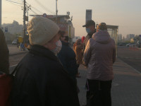 Люди в масках в Киеве