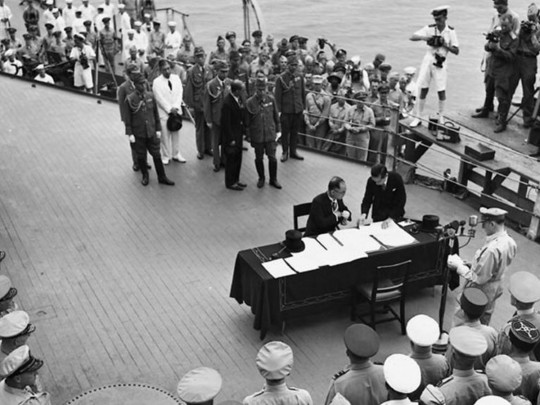 подписание капитуляции Японией 2 сентября 1945