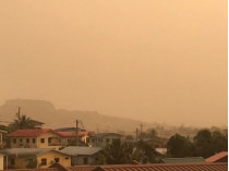 Облако пыли на Тринидад и Тобаго