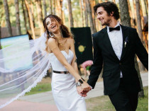 Надя Дорофеева и Владимир Дантес в день свадьбы
